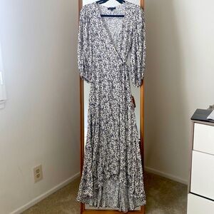 COTTON CANDY LA floral wrap dress